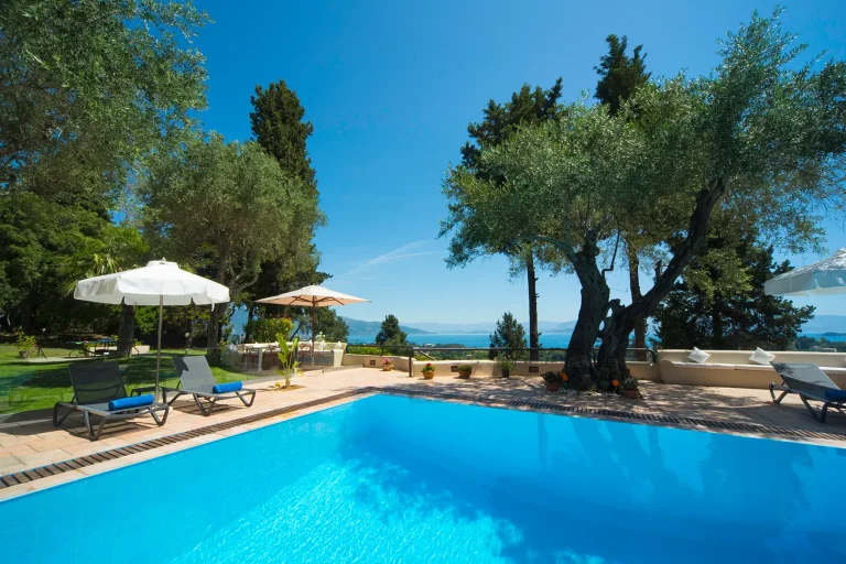 villa astron gouvia, cg villas, pool 7